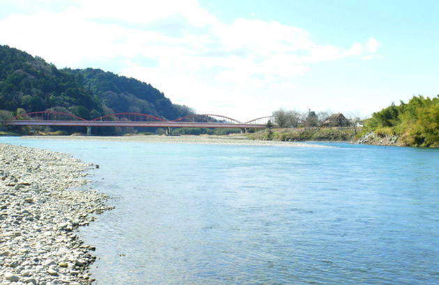 城里町 御前山と那珂川