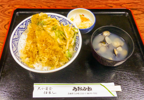 うおふねのハゼ・シラウオ天丼